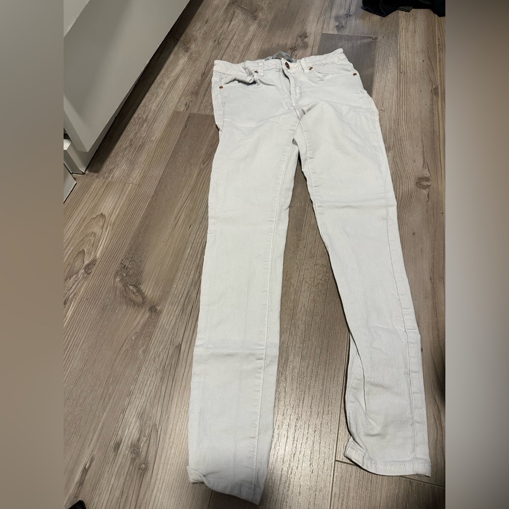 White cream jeans